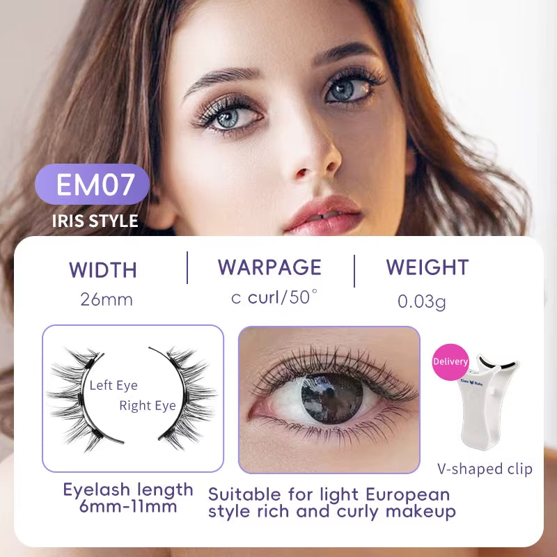 MagnaLuxe Magnetic Lashes Set – Natural, Soft & Reusable with No-Glue Application Tool for Effortless Eye Glam