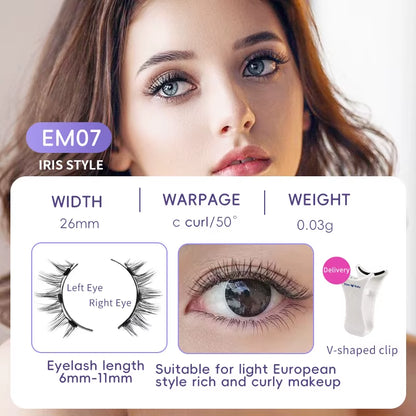MagnaLuxe Magnetic Lashes Set – Natural, Soft & Reusable with No-Glue Application Tool for Effortless Eye Glam