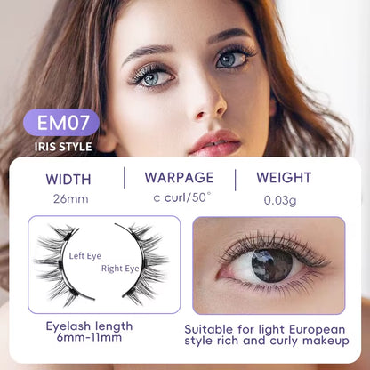 MagnaLuxe Magnetic Lashes Set – Natural, Soft & Reusable with No-Glue Application Tool for Effortless Eye Glam
