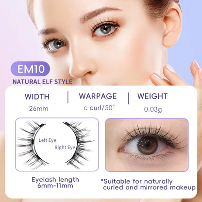 MagnaLuxe Magnetic Lashes Set – Natural, Soft & Reusable with No-Glue Application Tool for Effortless Eye Glam